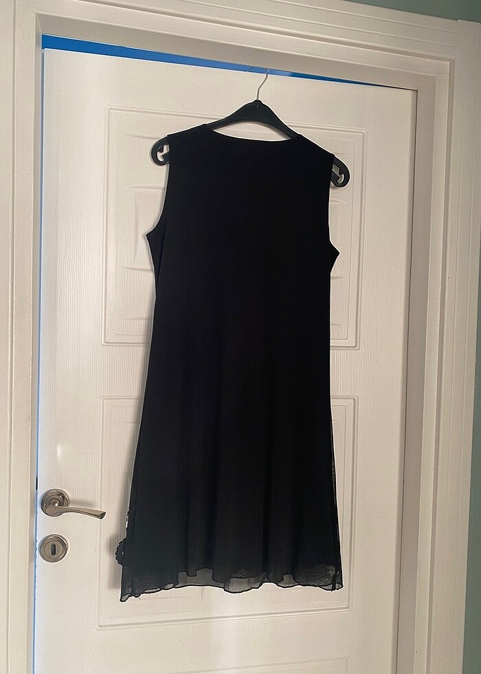 Likralı siyah elbise - Görsel 3