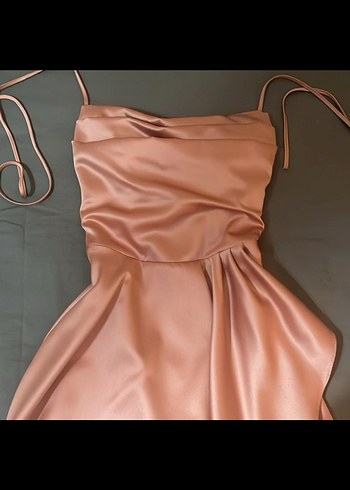 Zara Toz pembe mini Elbise