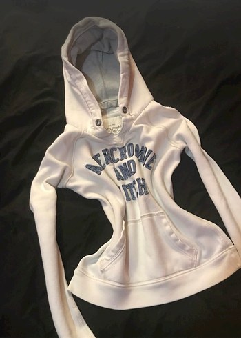 Abercrombie & Fitch Beyaz Kapusonlu Sweatshirt
