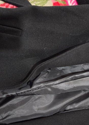 Kadın Siyah uzun kaban - Görsel 4