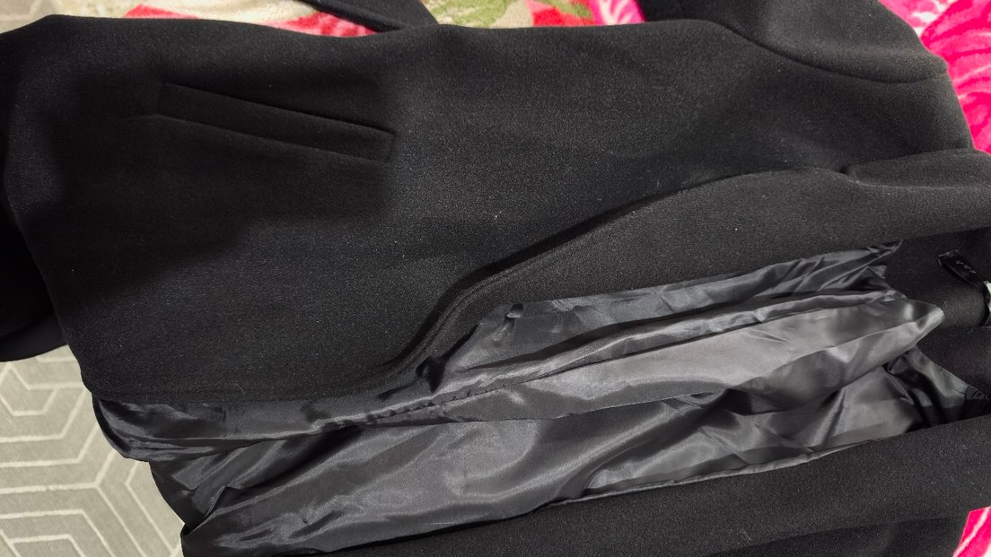 Kadın Siyah uzun kaban - Görsel 4