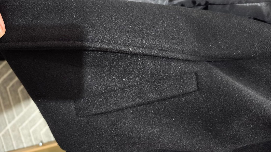 Kadın Siyah uzun kaban - Görsel 3