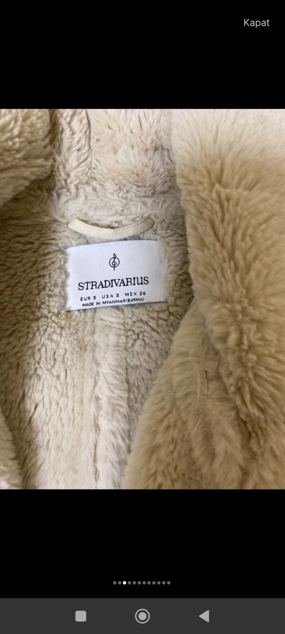 Bej Süet Kadın Ceket, Kürk Detaylı - Görsel 3