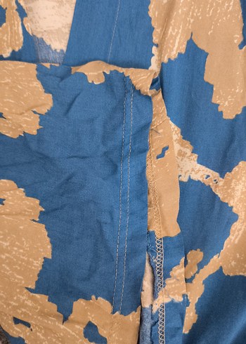 Mavi Desenli Bohem Kadın Kimono - Görsel 4