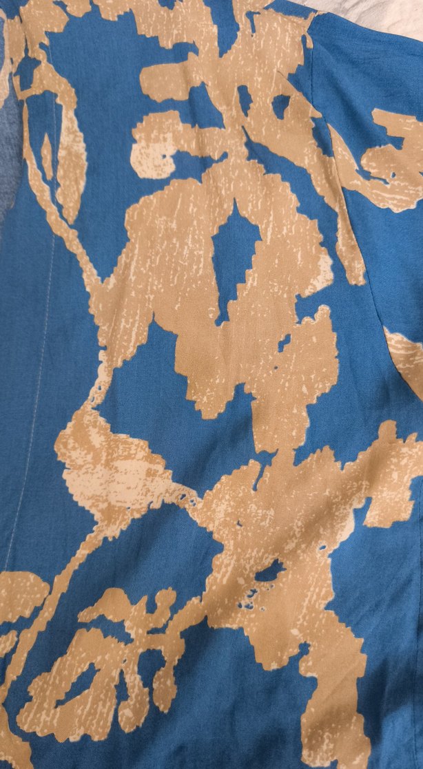 Mavi Desenli Bohem Kadın Kimono - Görsel 2