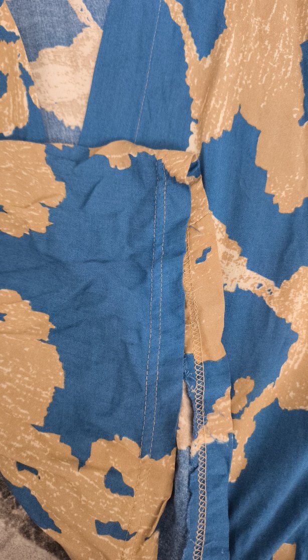 Mavi Desenli Bohem Kadın Kimono - Görsel 4