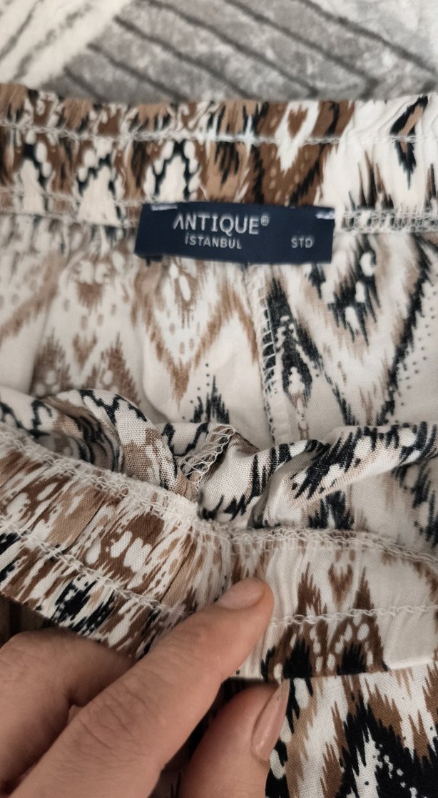 desenli kumaş pantolon - Görsel 3