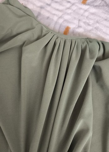 Drapeli Uzun Kollu Yüksek Yaka Kadın Bluz - Görsel 6