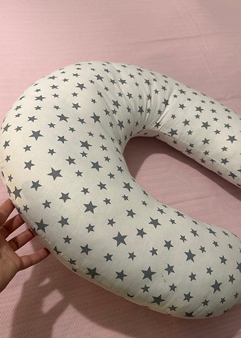 Gri Yıldız Desenli Emzirme ve Hamilelik Yastığı - Görsel 2