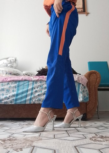 38 Beden mavi Renk Mavi Stiletto Topuklu Abiye Ayakkabı