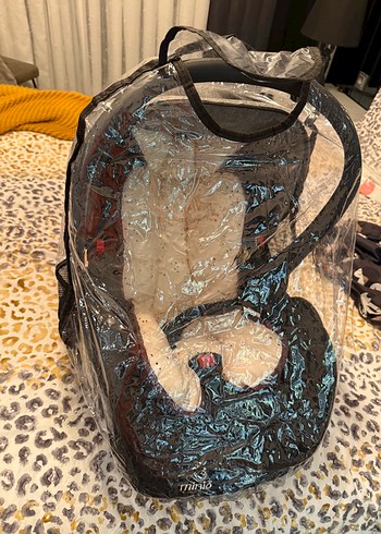 Siyah Bebek Araba Koltuğu Yağmur Örtüsü - Görsel 3