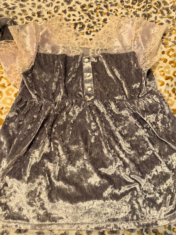 Kadın pijama veya hastane çekiş  seti 
Gümüş  rengi - Görsel 2