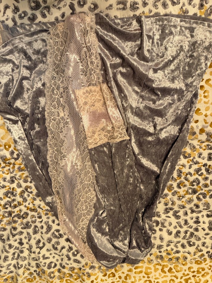 Kadın pijama veya hastane çekiş  seti 
Gümüş  rengi - Görsel 4