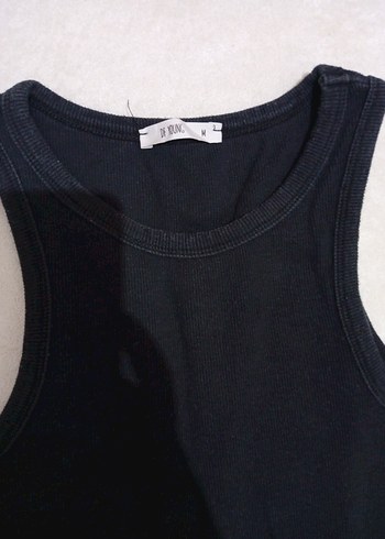 Siyah Yüksek Yakalı Kolsuz Kadın Triko Elbise - Görsel 2