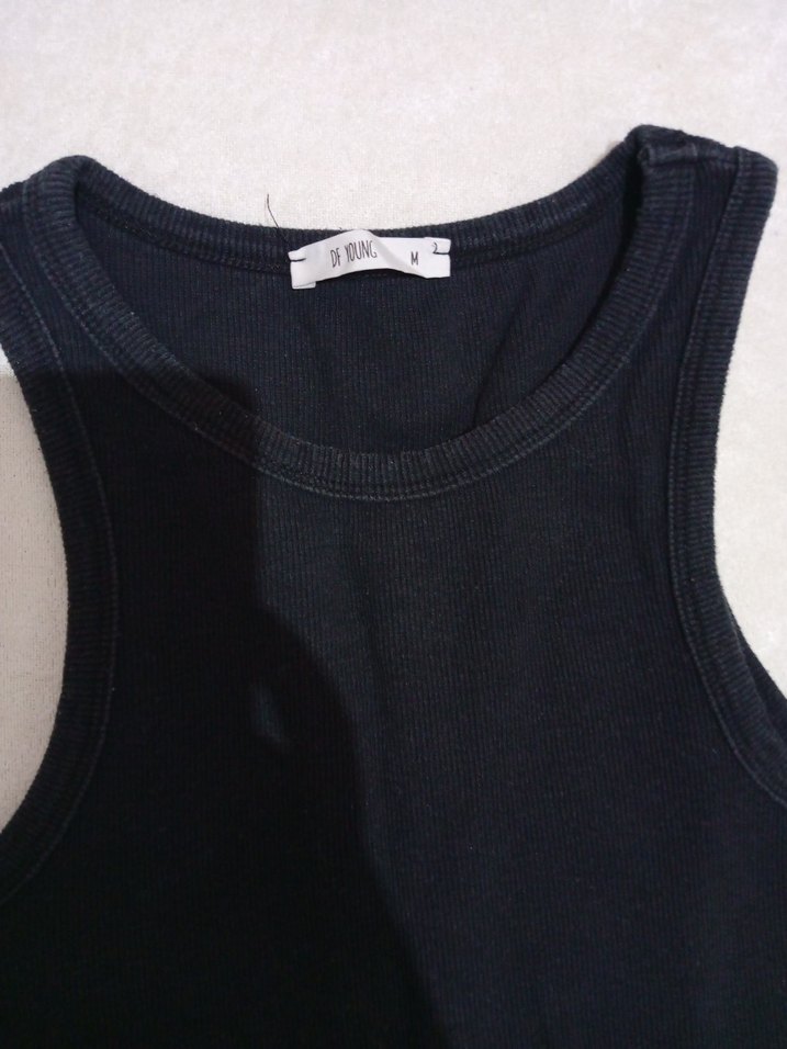 Siyah Yüksek Yakalı Kolsuz Kadın Triko Elbise - Görsel 2