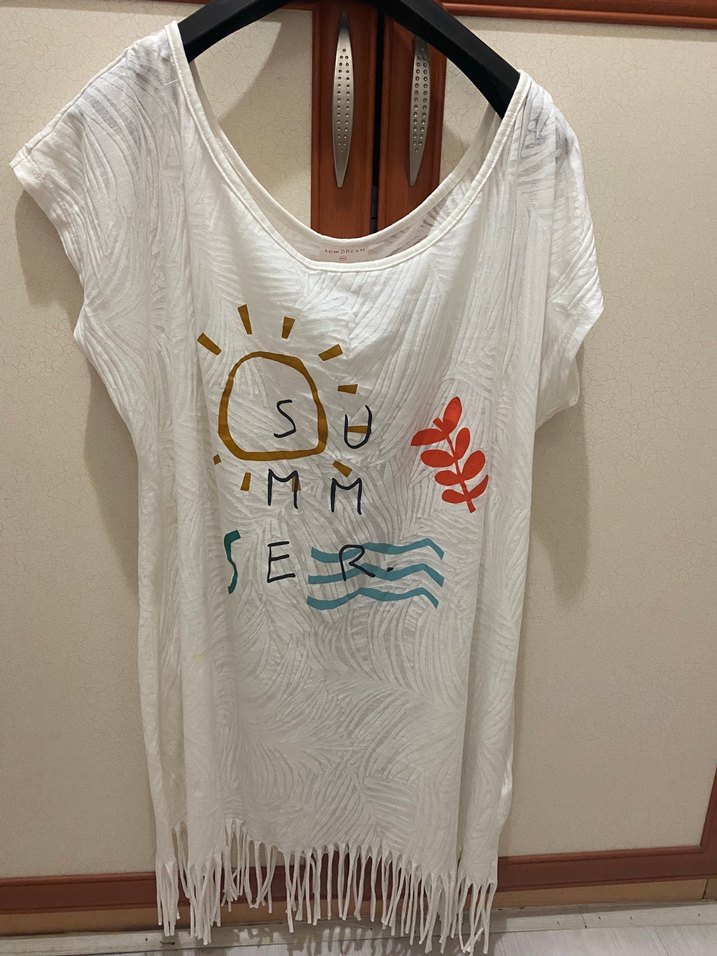 Beyaz Desenli pareo - Görsel 3