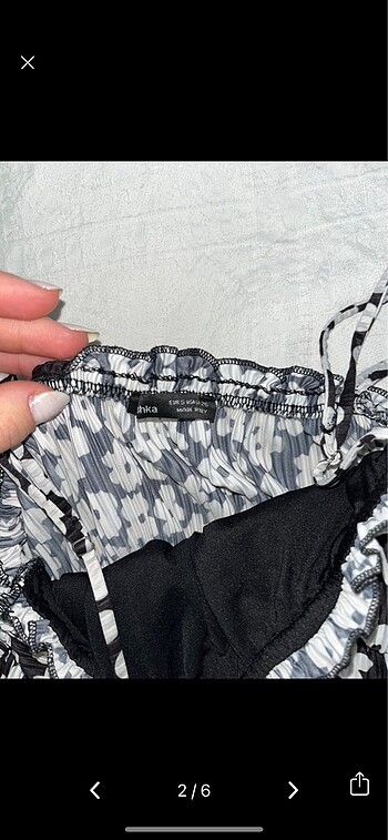 Bershka Bershka mini çiçekli üst