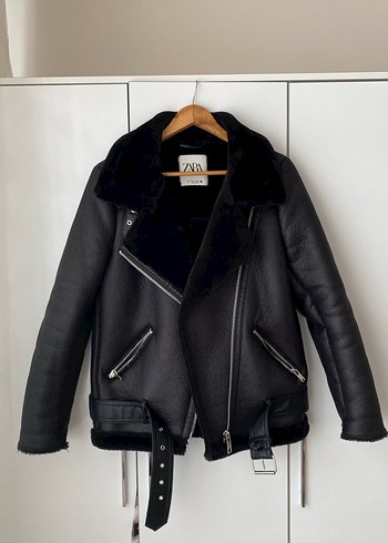 Zara Kürklü Siyah Biker Ceket