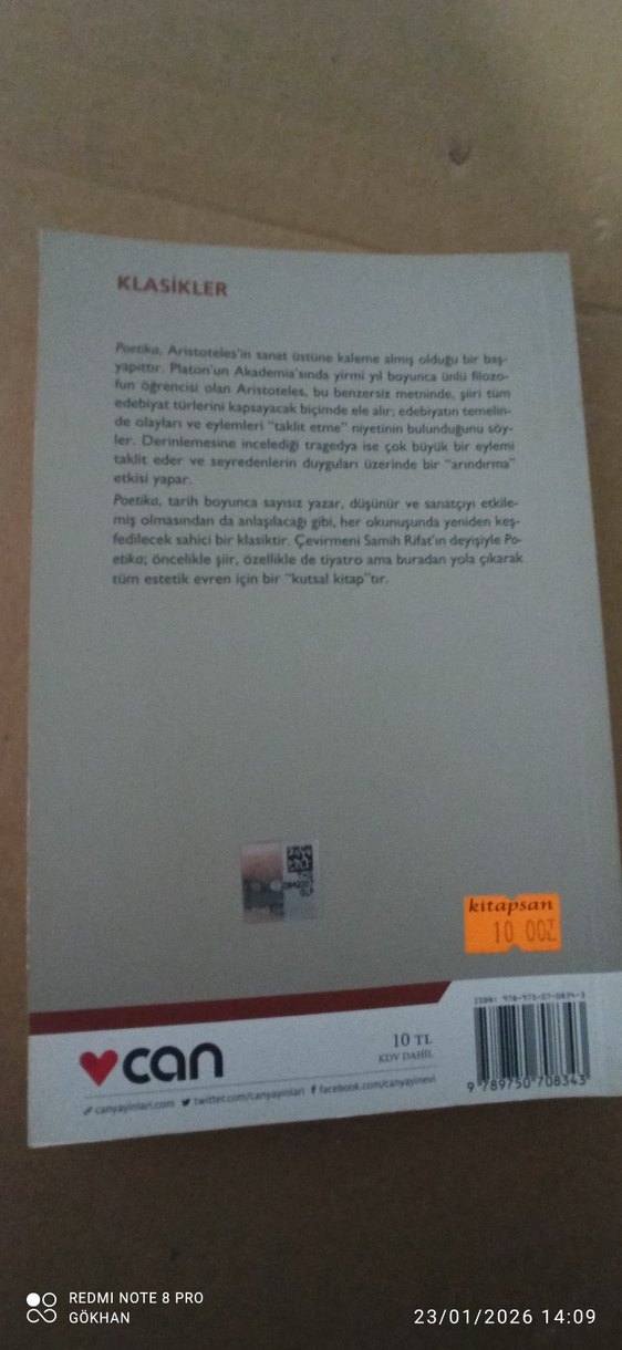 Aristoteles - Poetika: Şiir Sanatı Üstüne - Görsel 2