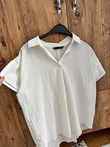 Beyaz oversize gomlek