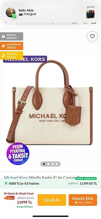 Michael Kors Michael kors sıfır çanta