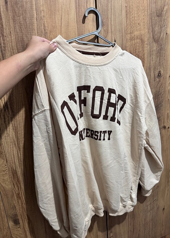 Yazılı oversize sweat - Görsel 2