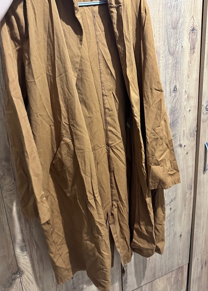 Kahverengi trenckot - Görsel 2