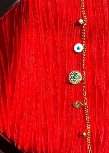 Altın Renk Zincir Detaylı Bohem Bileklik - Görsel 2