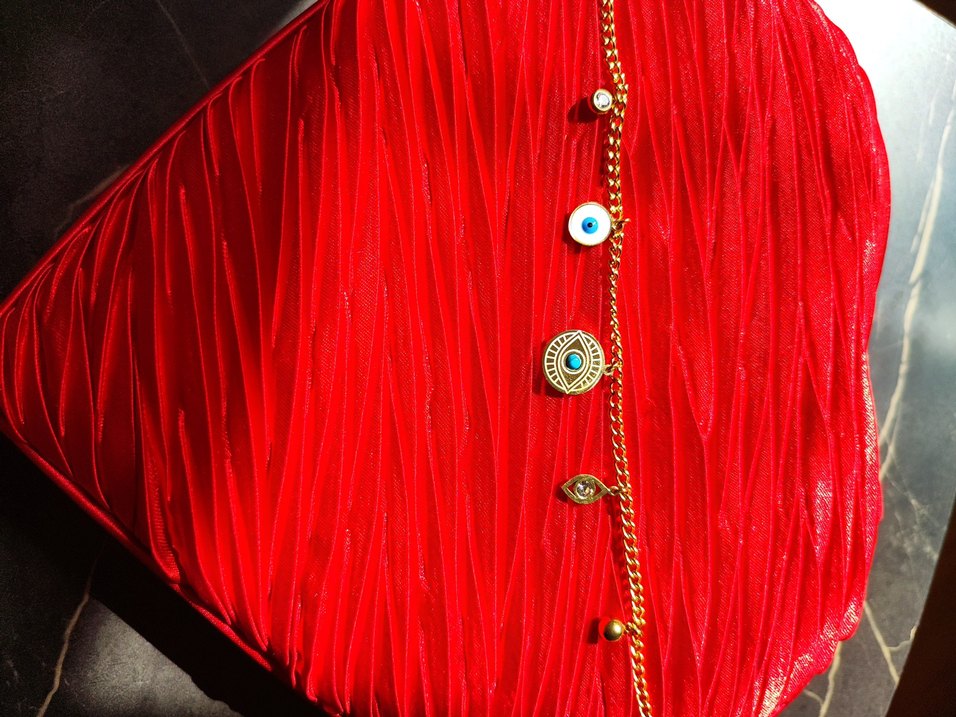 Altın Renk Zincir Detaylı Bohem Bileklik - Görsel 2