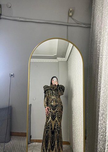 Uzun Siyah Gotik Kadın Gelinlik - Görsel 4