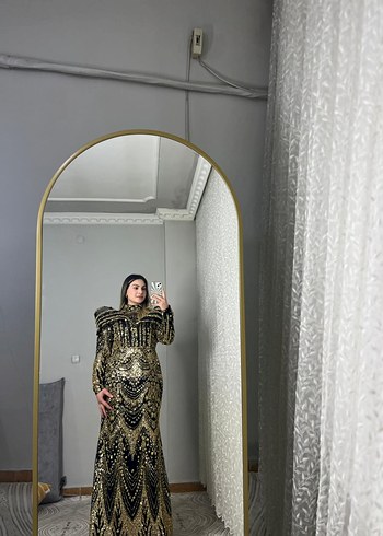 Uzun Siyah Gotik Kadın Gelinlik - Görsel 7