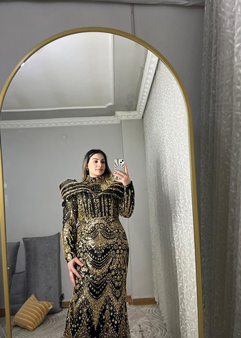 Uzun Siyah Gotik Kadın Gelinlik - Görsel 3