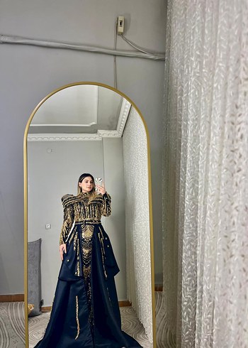 Uzun Siyah Gotik Kadın Gelinlik - Görsel 2