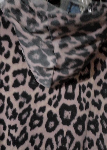 Leopar Desenli Kadın Uzun Kollu Salaş tunik - Görsel 6