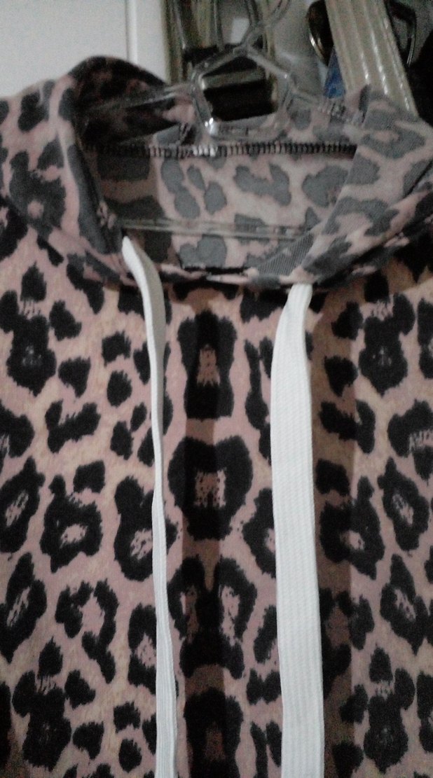 Leopar Desenli Kadın Uzun Kollu Salaş tunik - Görsel 3