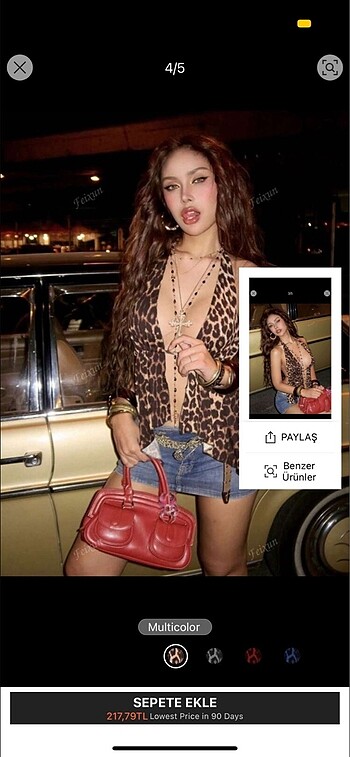 Diğer Shein leopar desenli büstiyer