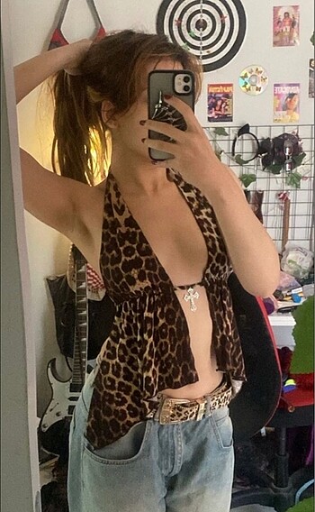 s Beden Shein leopar desenli büstiyer