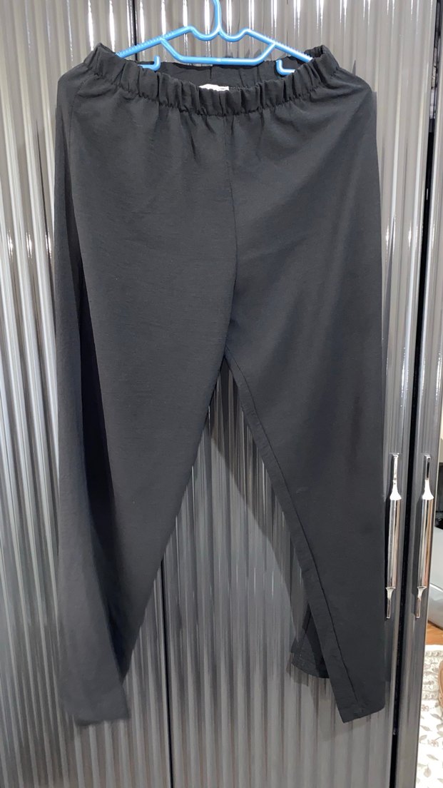 Düğmeli Siyah Uzun Kollu tunik ve pantolon - Görsel 2