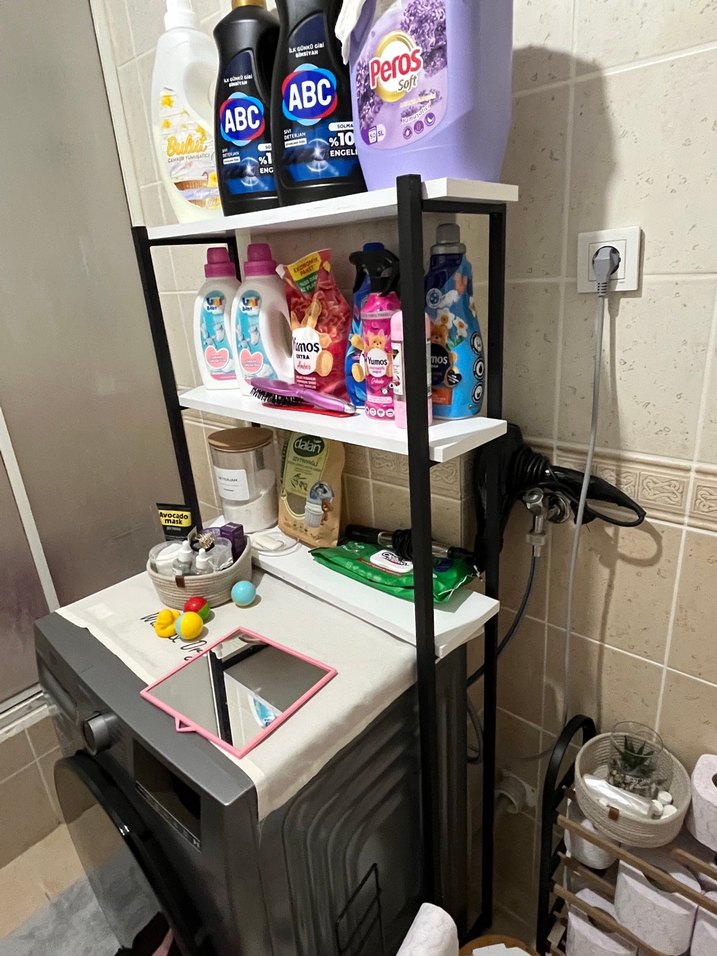 Beyaz Çocuk Rafı, 3 Katlı - Görsel 5