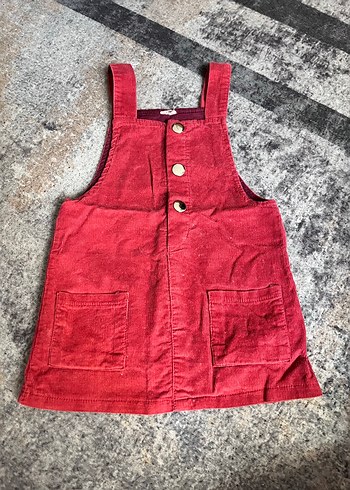 Bordo Kadife Kız Çocuk Elbisesi