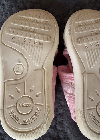 21 Beden Vicco Kız Çocuk Pembe Cırtcırtlı Sandalet