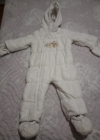 Mothercare unisex Kapüşonlu Beyaz astronot Bebek Tulumu 9-12 ay