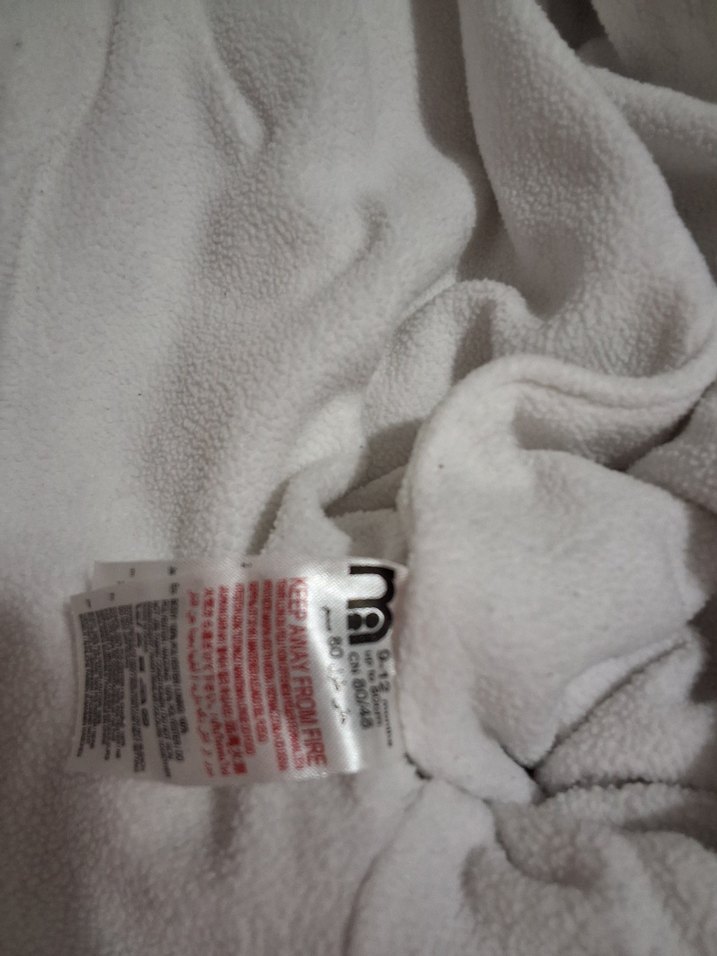 Mothercare unisex Kapüşonlu Beyaz astronot Bebek Tulumu 9-12 ay - Görsel 2