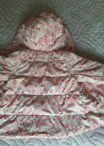 Kapüşonlu Pembe Kız Çocuk Mont - Görsel 5