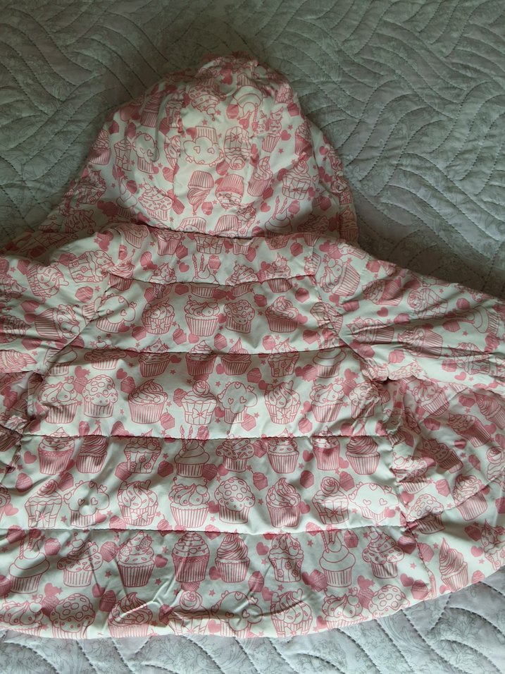 Kapüşonlu Pembe Kız Çocuk Mont - Görsel 5