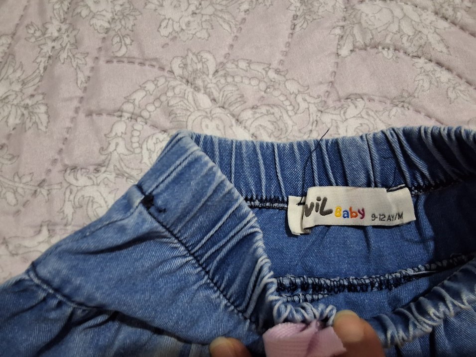 Civil dondurma ve bulut Nakışlı Renkli Kız Eteği 9-12 ay - Görsel 2