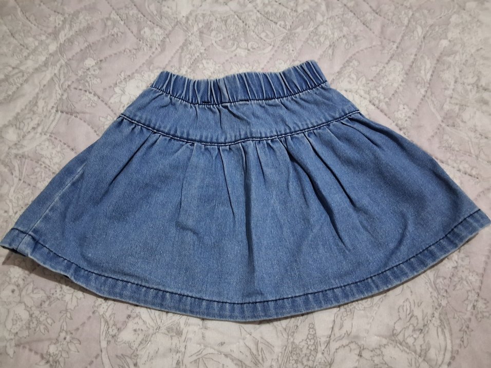 Civil dondurma ve bulut Nakışlı Renkli Kız Eteği 9-12 ay - Görsel 4