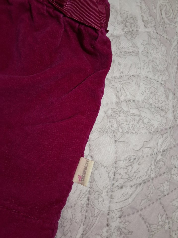 Lc Waikiki Kadife Visne rengi Fırfırlı Kız Çocuk Etek - Görsel 4