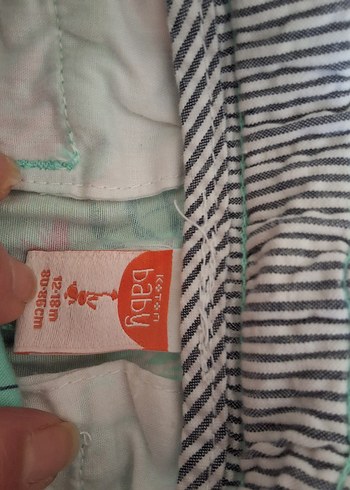 Çizgili Desenli Yeşil kız çocuk ayarlanabilir etek - Görsel 2