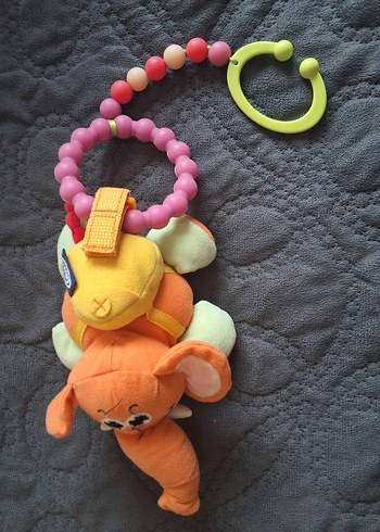 Bebek arabası oyuncağı Renkli Fil Figürlü Diş Kaşıyıcılı - Görsel 4